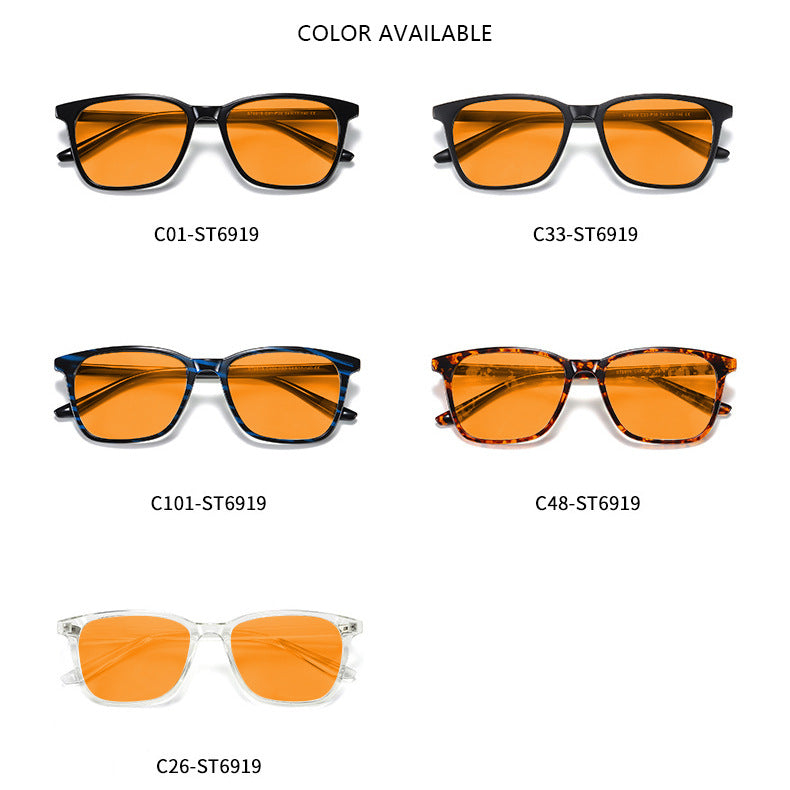 Commerce extérieur Verres UV anti-bleu Mode Orange Rouge