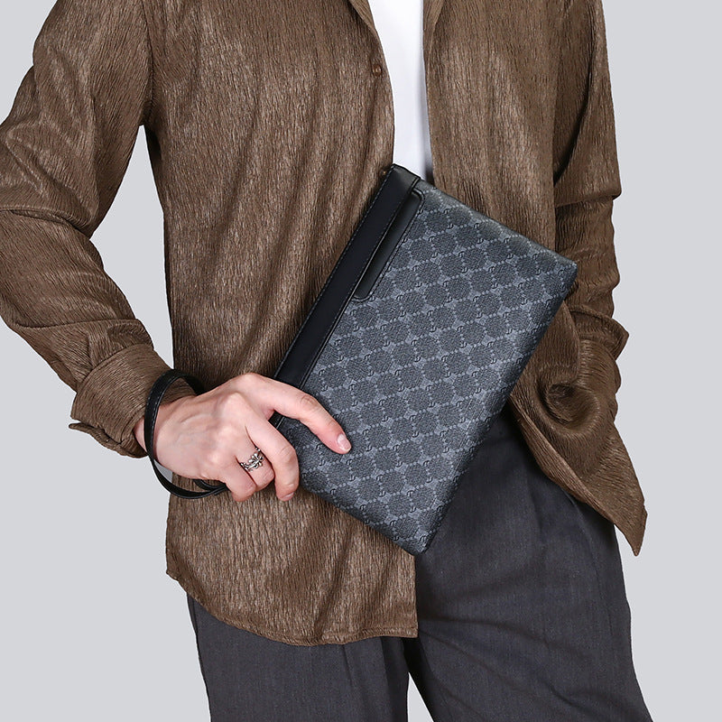 Sac en cuir retro de mode noir pour hommes