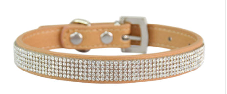 Collier de chien de broderie de diamant de chat