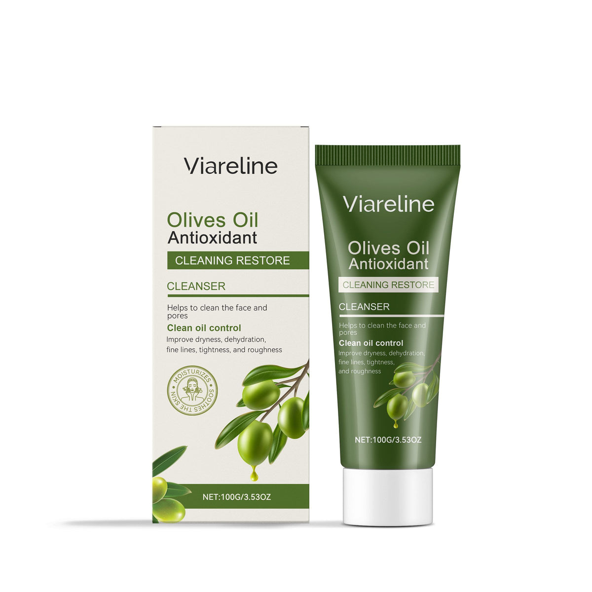 VIARELINE Nettoyeur du visage à l'huile d'olive