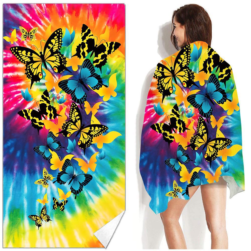 Serviette de plage Bohemian imprimée pour la natation