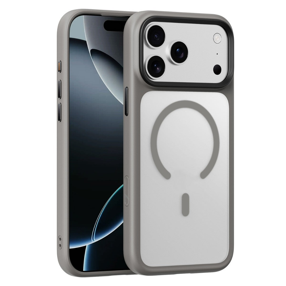 Applicable à 17ProMax Phone Case Skin Feeling Grosted Transparent magnétique résistant à la chute