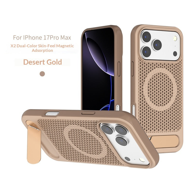 Cas de téléphone à sensation cutanée avec un support d'inclinaison