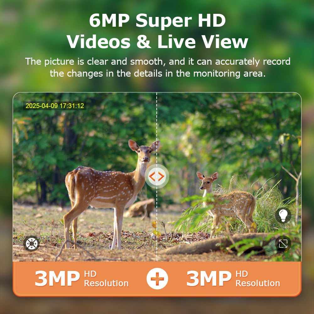 6 millions de caméras de vision de nuit HD faible consommation d'énergie 4G Camouflage solaire