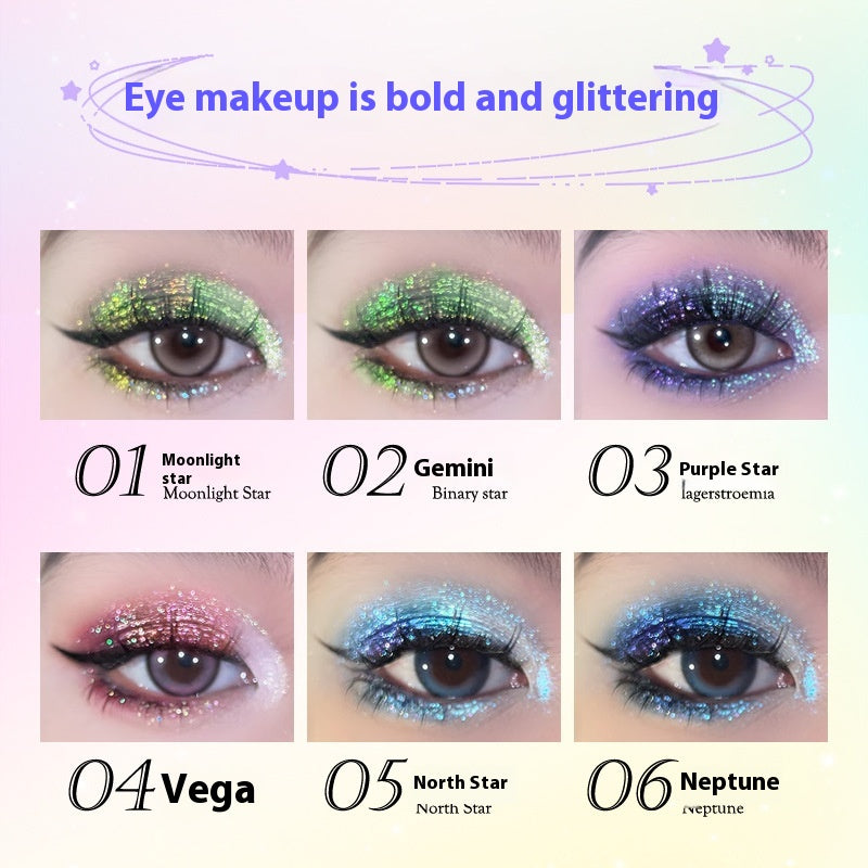 Chaméléon Strass Liquid Eye Shadow Série Multicolore Perlescent mince et brillant H