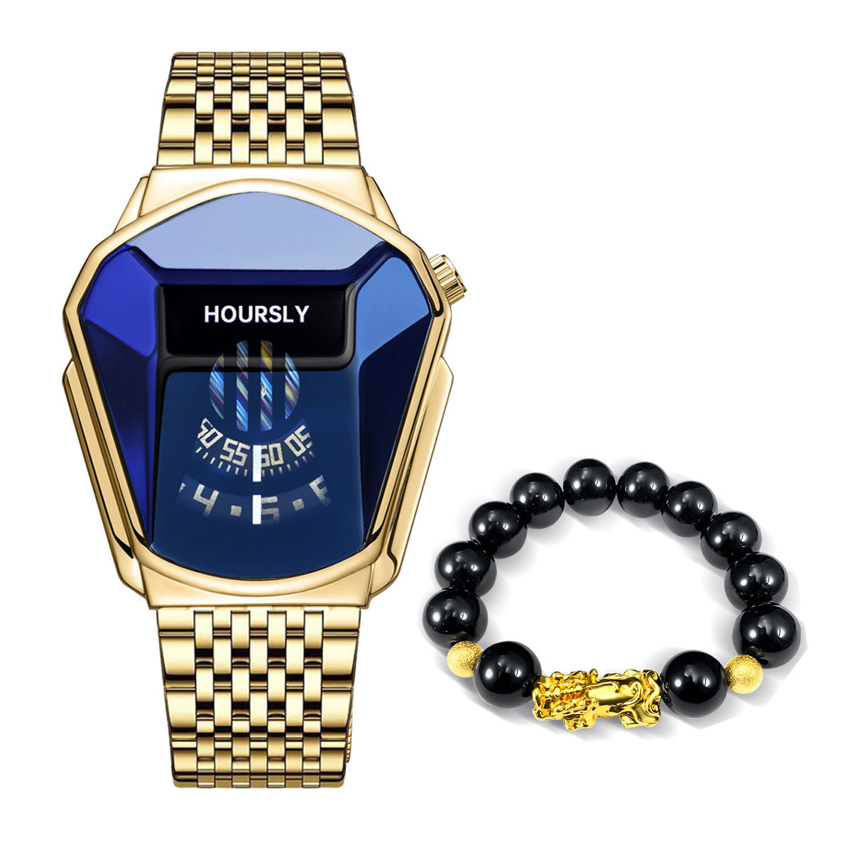 Tournable acier-bande montre Pixiu Perle Bracelet Set