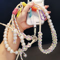 Long Crossbody anti-perte résistant à l'usure durable couleur contrastant tressé téléphoneCamera Lany