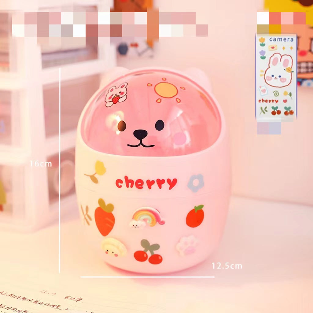 Poubelle de bureau Poubelle de bureau Organisateur Bucket Bureau Mini ours Poubelle de bureau