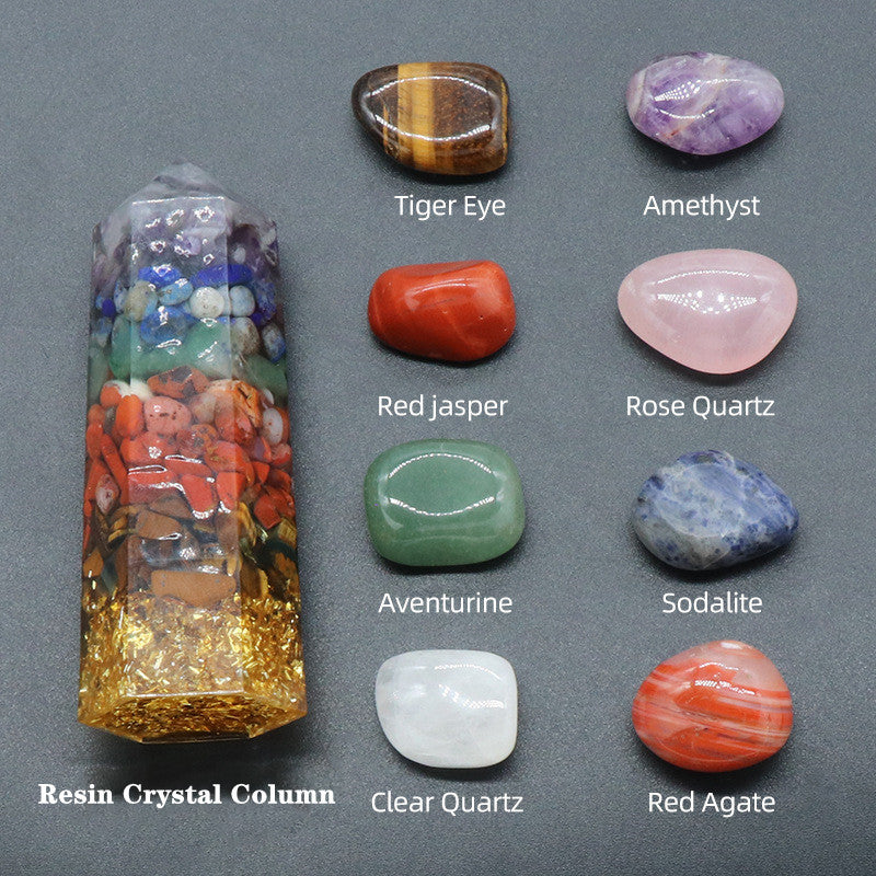 Boîte cadeau en pierre de cristal série colorée