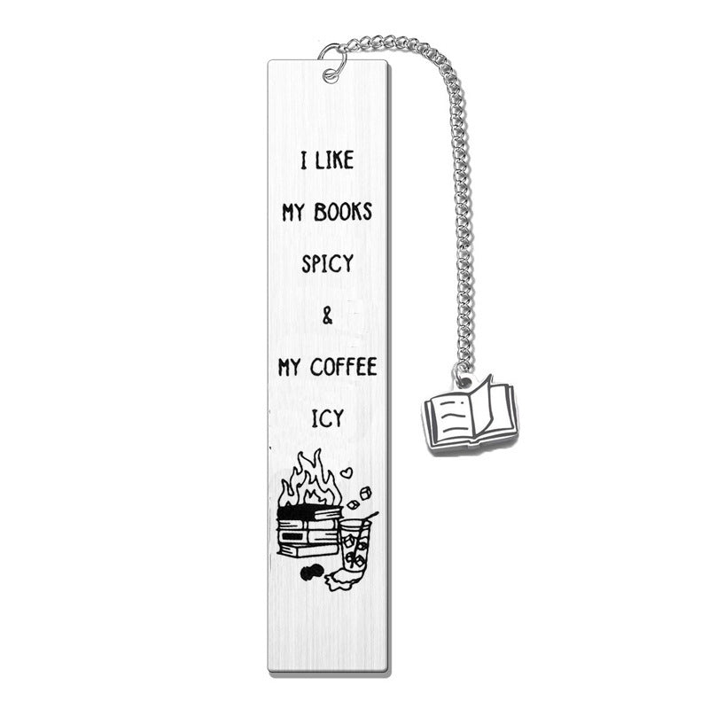 Stainless Steel Lettering Reading Enthusiast Literary Bookmark