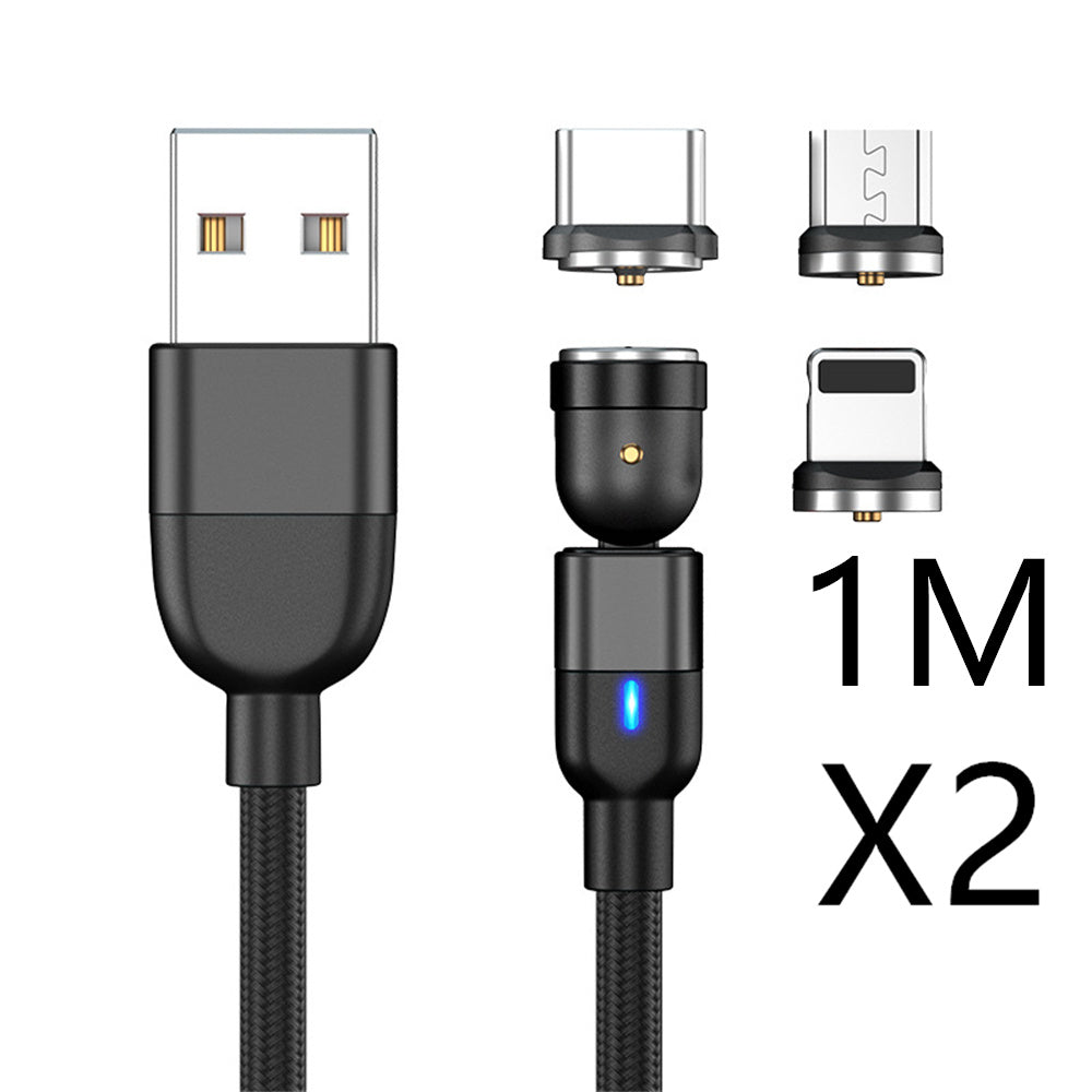 Câble de données magnétique Câble de charge de rotation à 3 540 degrés