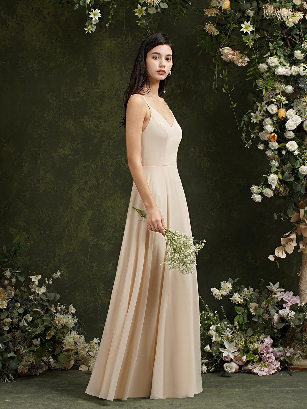Printemps Banquet Stage Party European and American Deep V Robe
