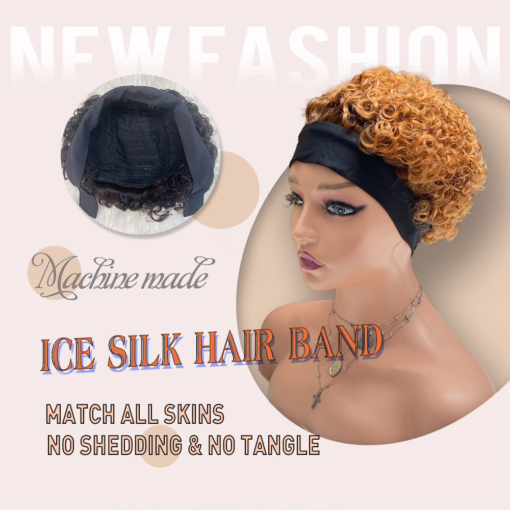 Couleur réel cheveux humains Ice Silk bande de cheveux Elf