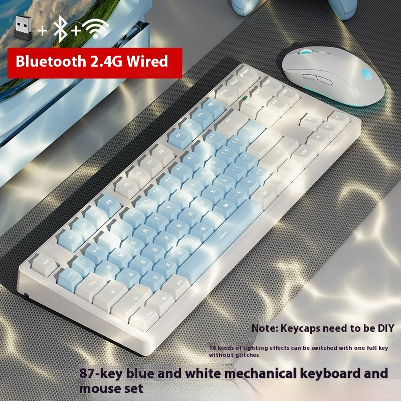 Jeu de bureau sans fil Bluetooth Clavier mécanique trois modèles