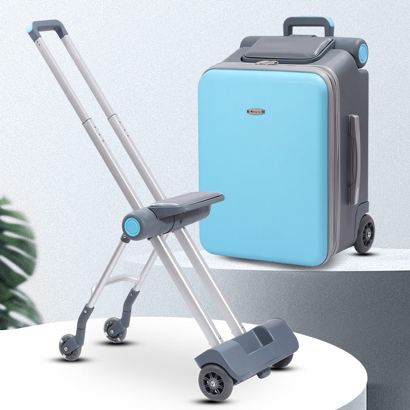 Les enfants peuvent s'asseoir et rouler Trolley Case multifonctionnel