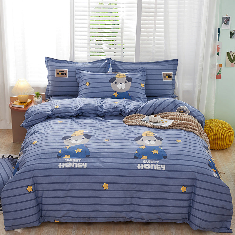 Couvercle de duvet de dessin animé Couvercle lit Couvercle de lit mignon