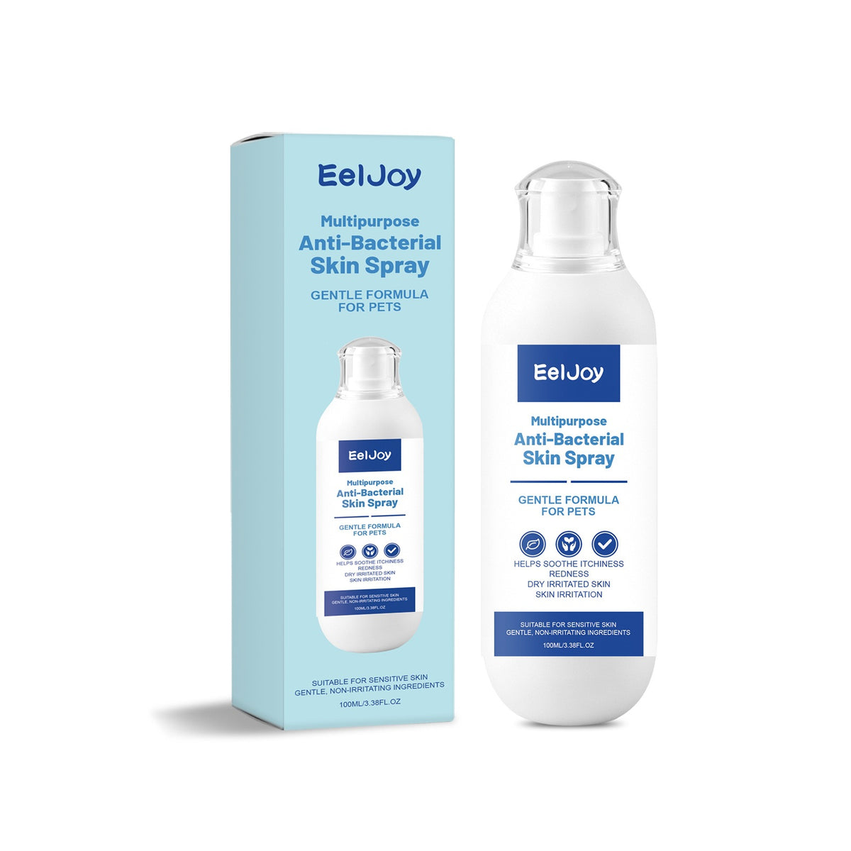 Eeljoy Pet Spray de soins de la peau multi-effets Texture douce et confortable pour la peau quotidienne