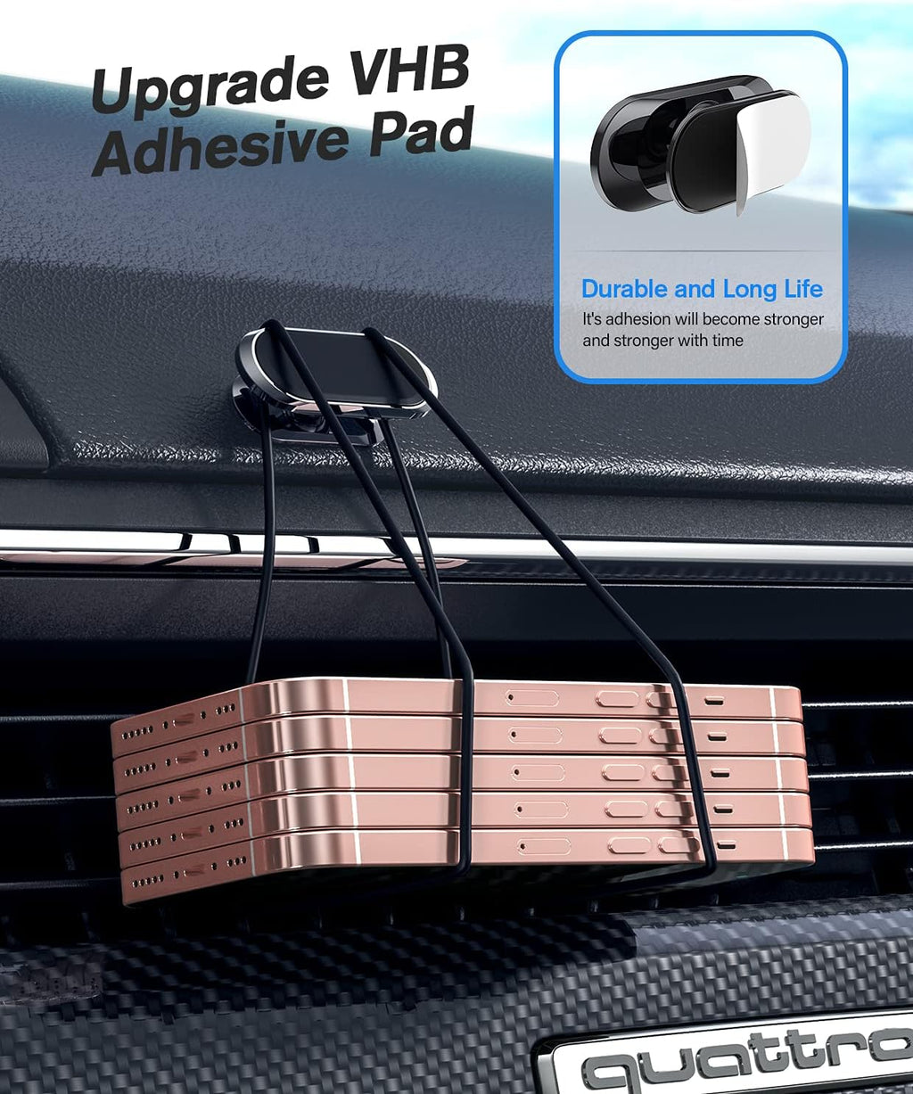 2 Pack Support magnétique puissant de téléphone de voiture Mise à niveau aimant puissant 360 degrés