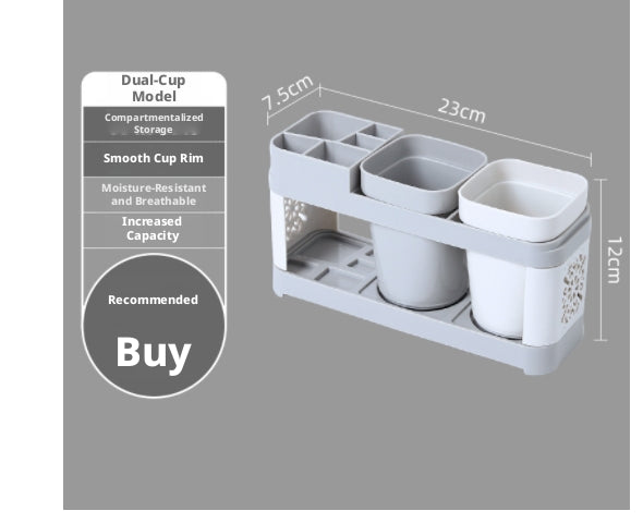 Toothbrush Holder Set-Double Cup Pack-1 Piece