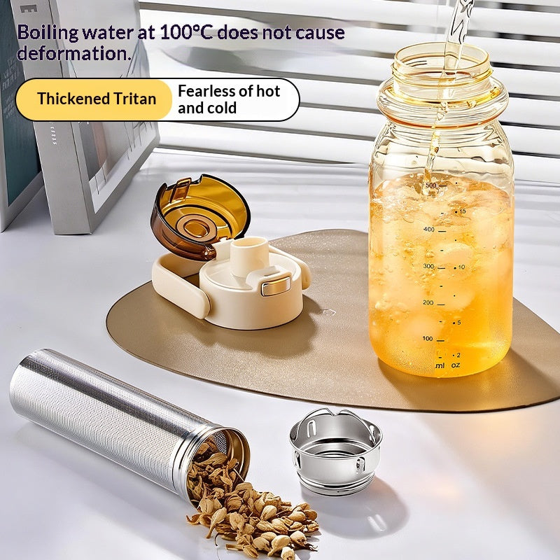 Bouteille d'eau d'été Résistante à haute température Coupe en plastique Tritan de qualité alimentaire