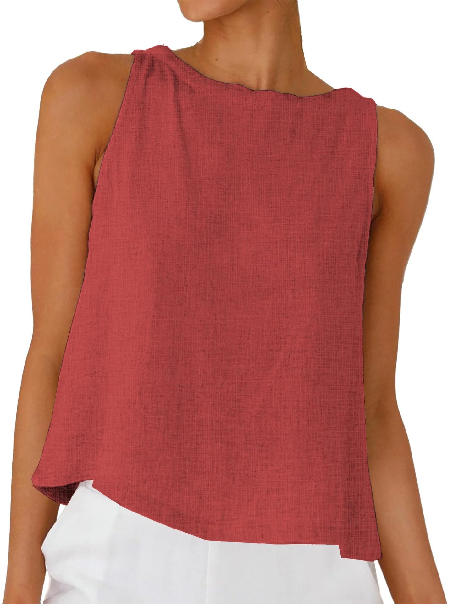 Femmes Col rond Blouse à coupe molle