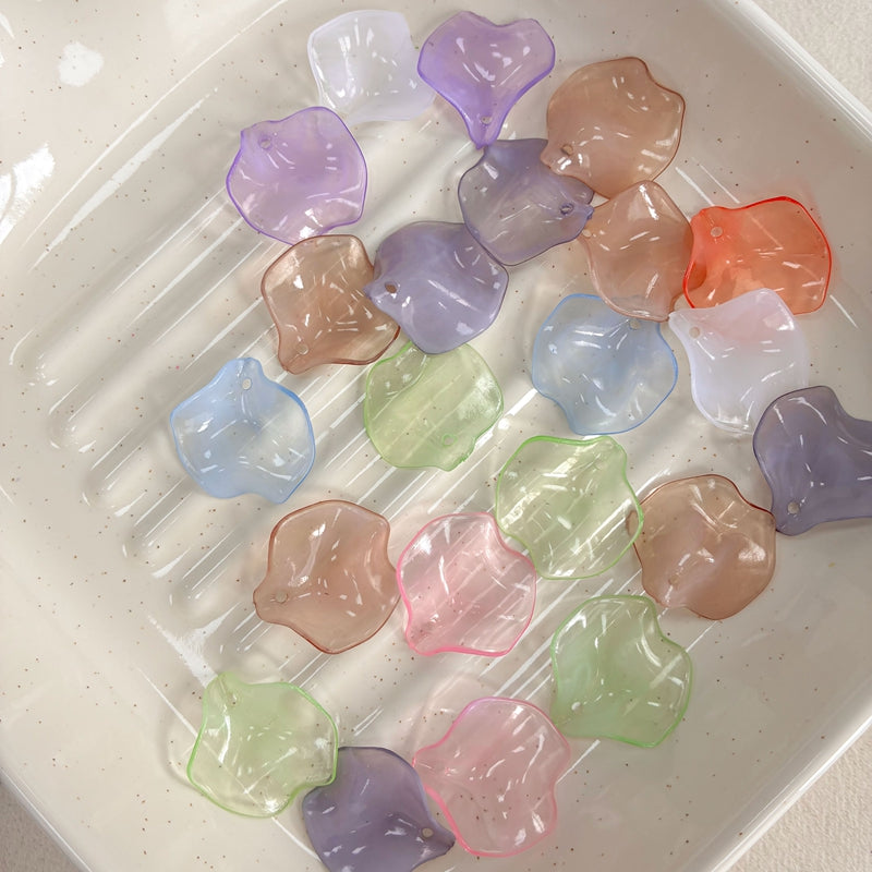 Pendentifs à double couleur en acrylique Lotus