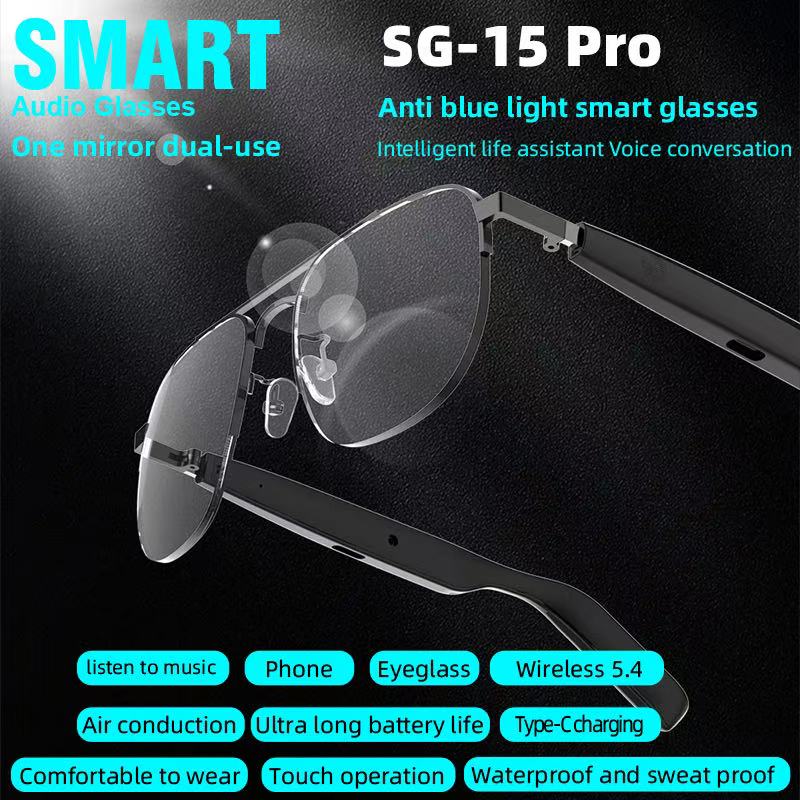 Smart Glass Smart Eyewear Étape dans le monde Verres résistants aux UV haute définition HIFI S