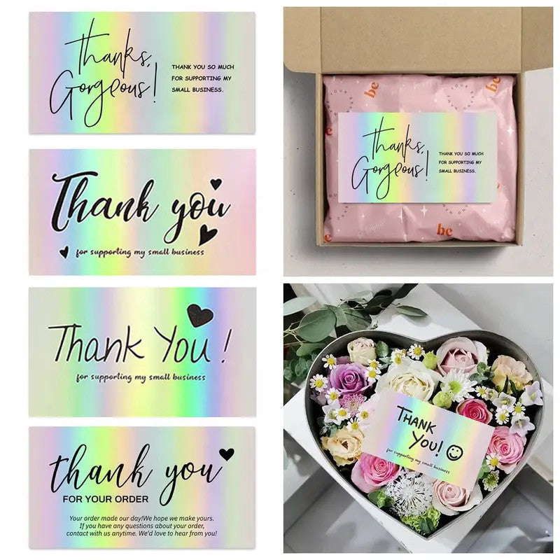 50 Feuillespack Laser carte cadeau holographique cadeau de salutation