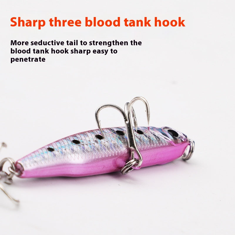 Petit poisson argenté Lure Crayon de crayon Bait Double Crochet Submerged
