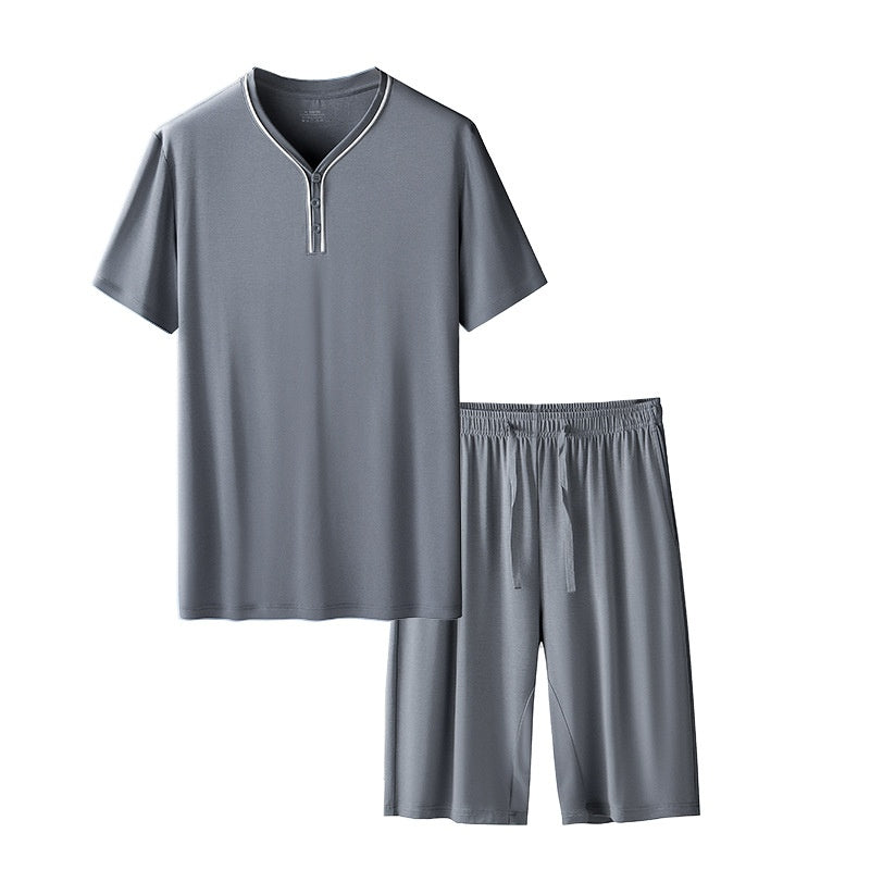 Hommes à la maison porter mince manches courtes Short Pajama Set