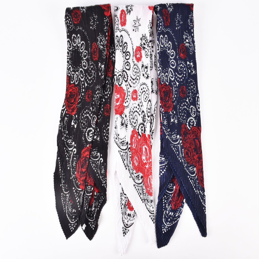 Mode Retro Rose Pattern Grand mouchoir