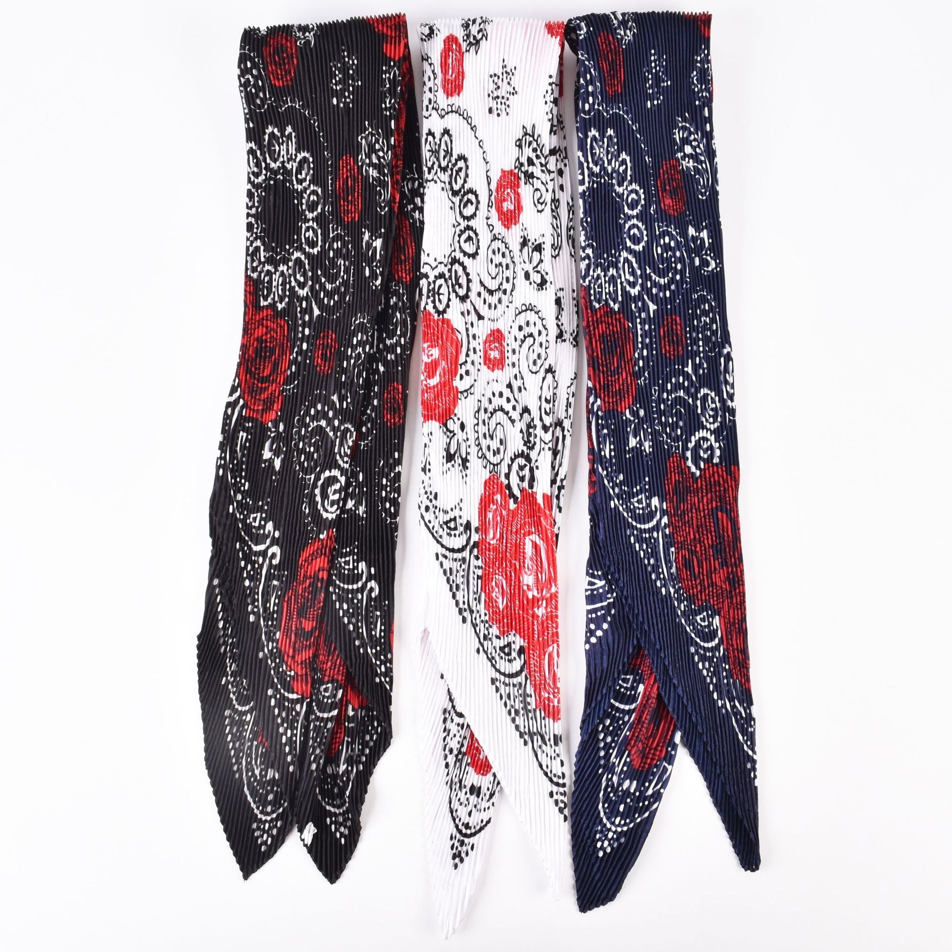 Mode Retro Rose Pattern Grand mouchoir