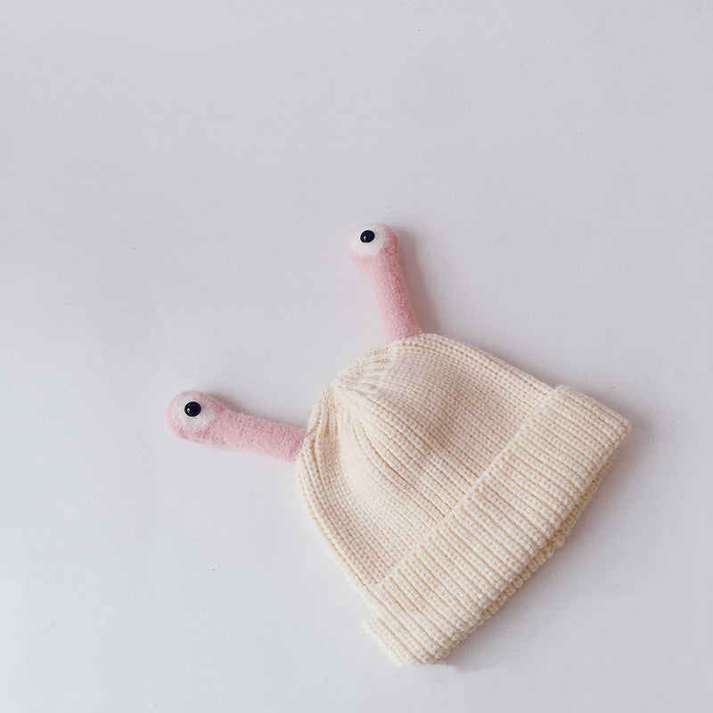 Pure Color Korean Version Ins va appeler la grenouille chapeaux tricotés enfants