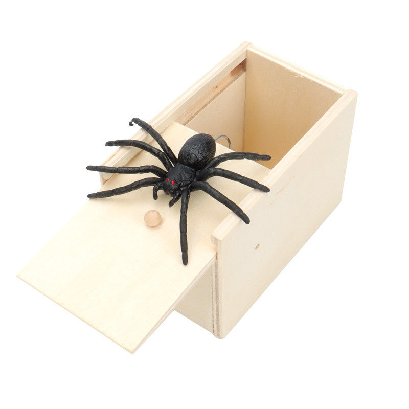 Simulation Spider Scared Boîte en bois Spoof Spider Creative Tricky