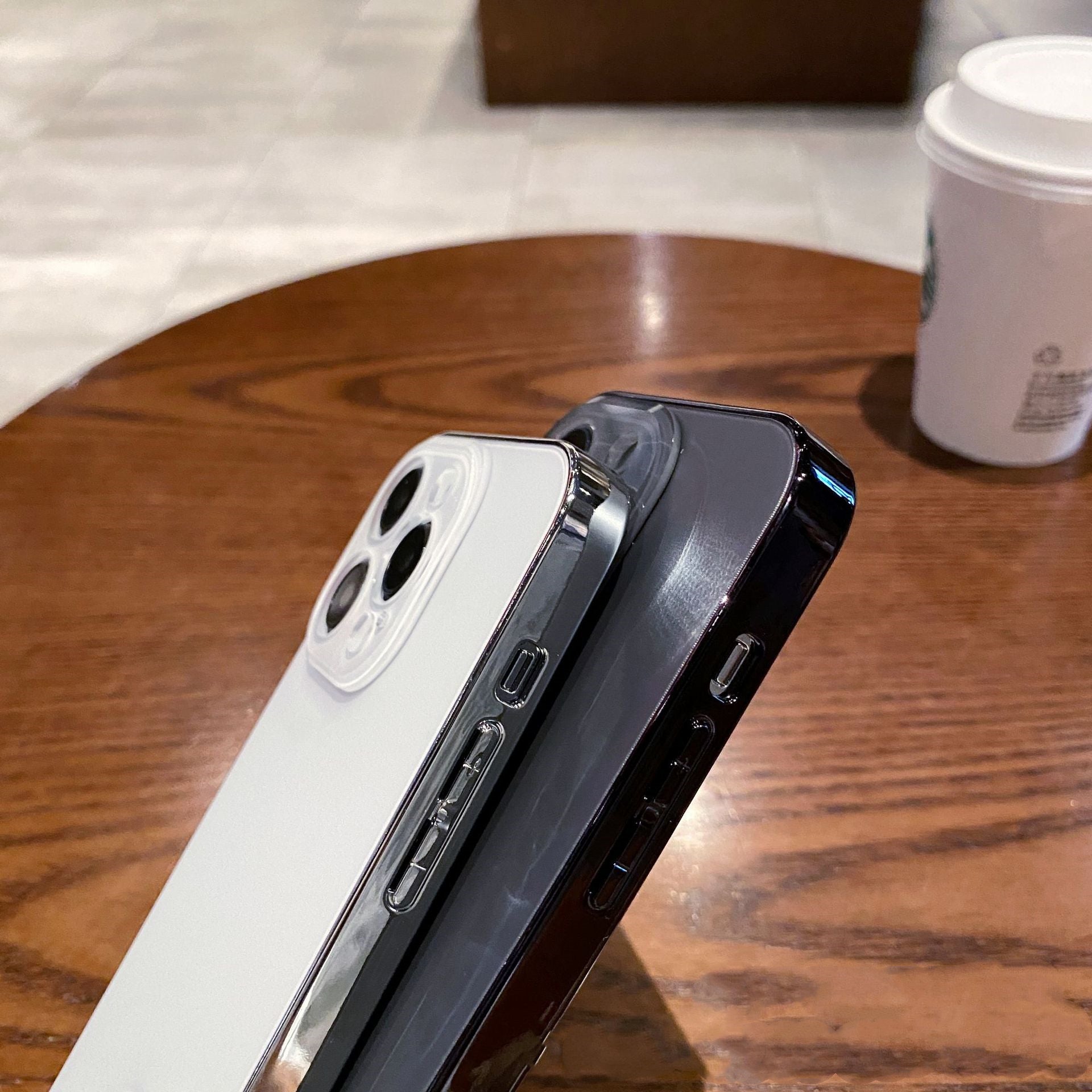 Étui de téléphone en acrylique givré Tpu électroplaqué