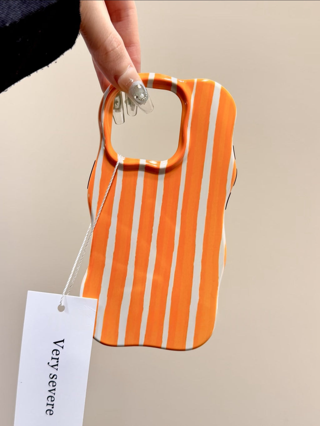 Cas de téléphone à rayures couleur contrastée simple
