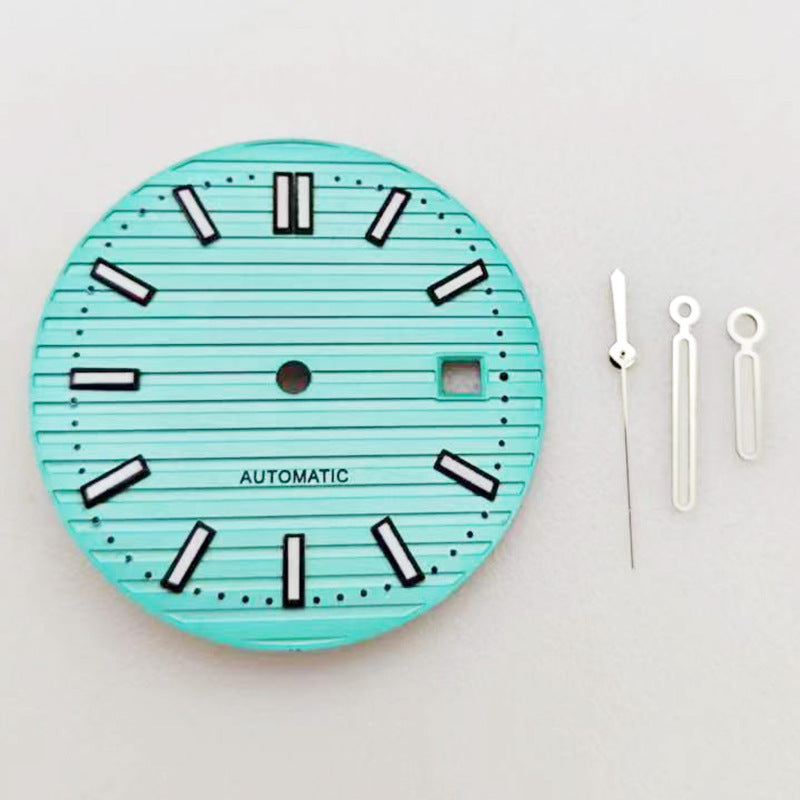 30 5mm solaire bande d'ongle vert montre lumineux cadran plaque
