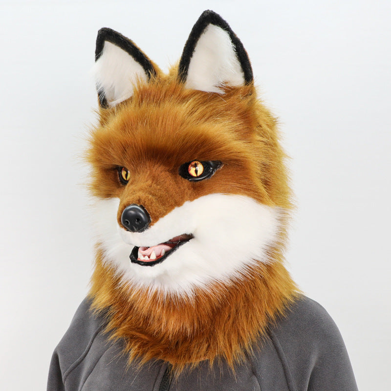 En peluche Fox Headgear Cosplay Prop