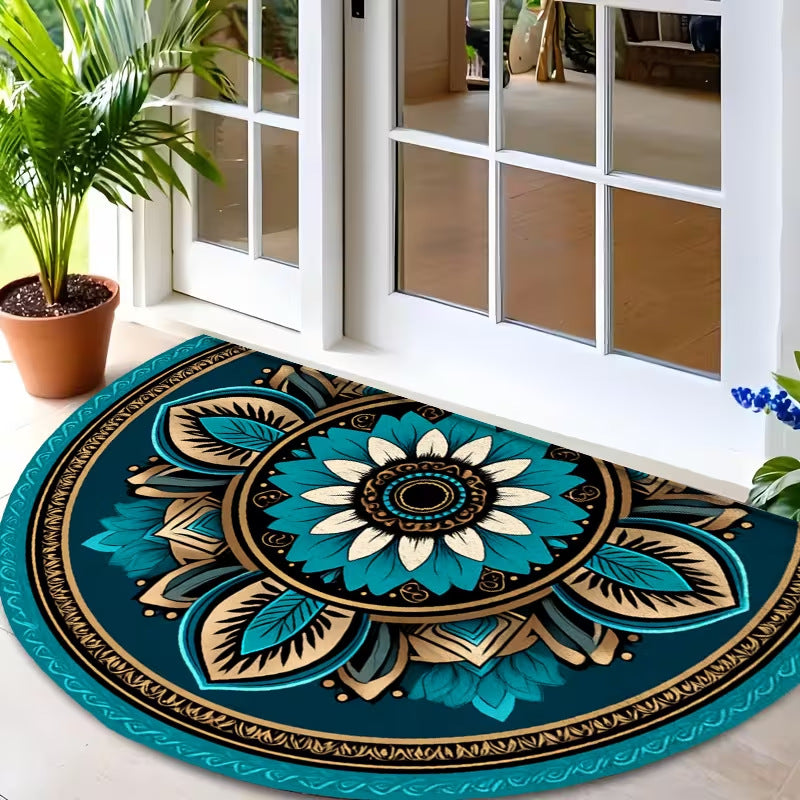 Tapis de sol en caoutchouc semi-circulaire et antisalissure