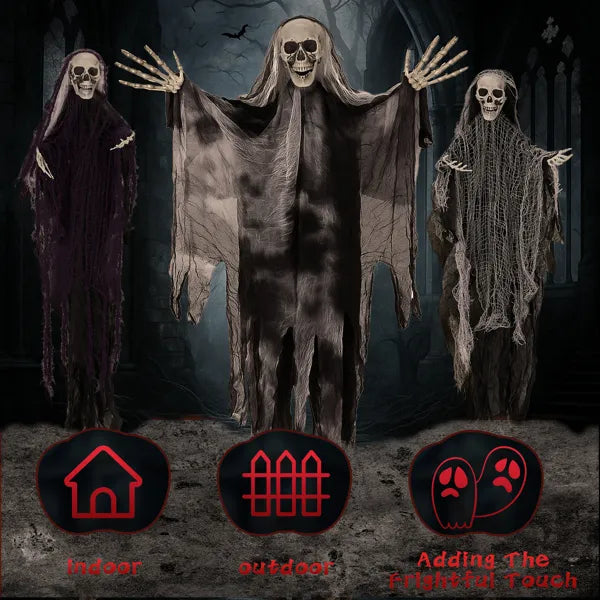 3 Pack suspendu Halloween Skeleton Ghosts Décorations
