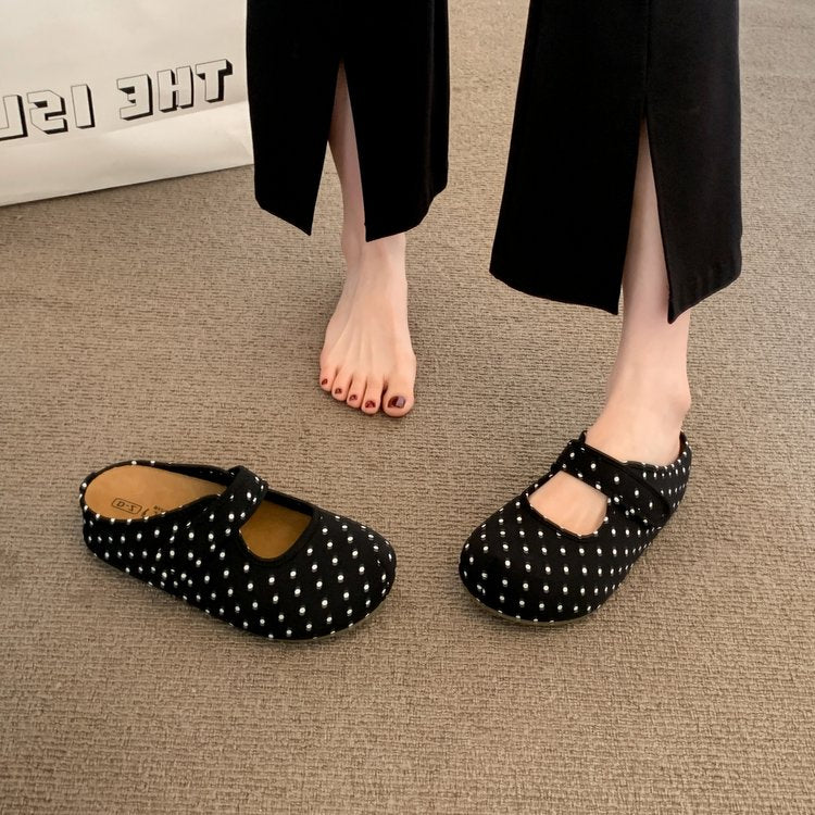 Petit Retro Polka Dot Mary Jane Pantoufles