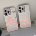 Laser Sunset Golden Mountain à thème Phone Case avec électroplaquage
