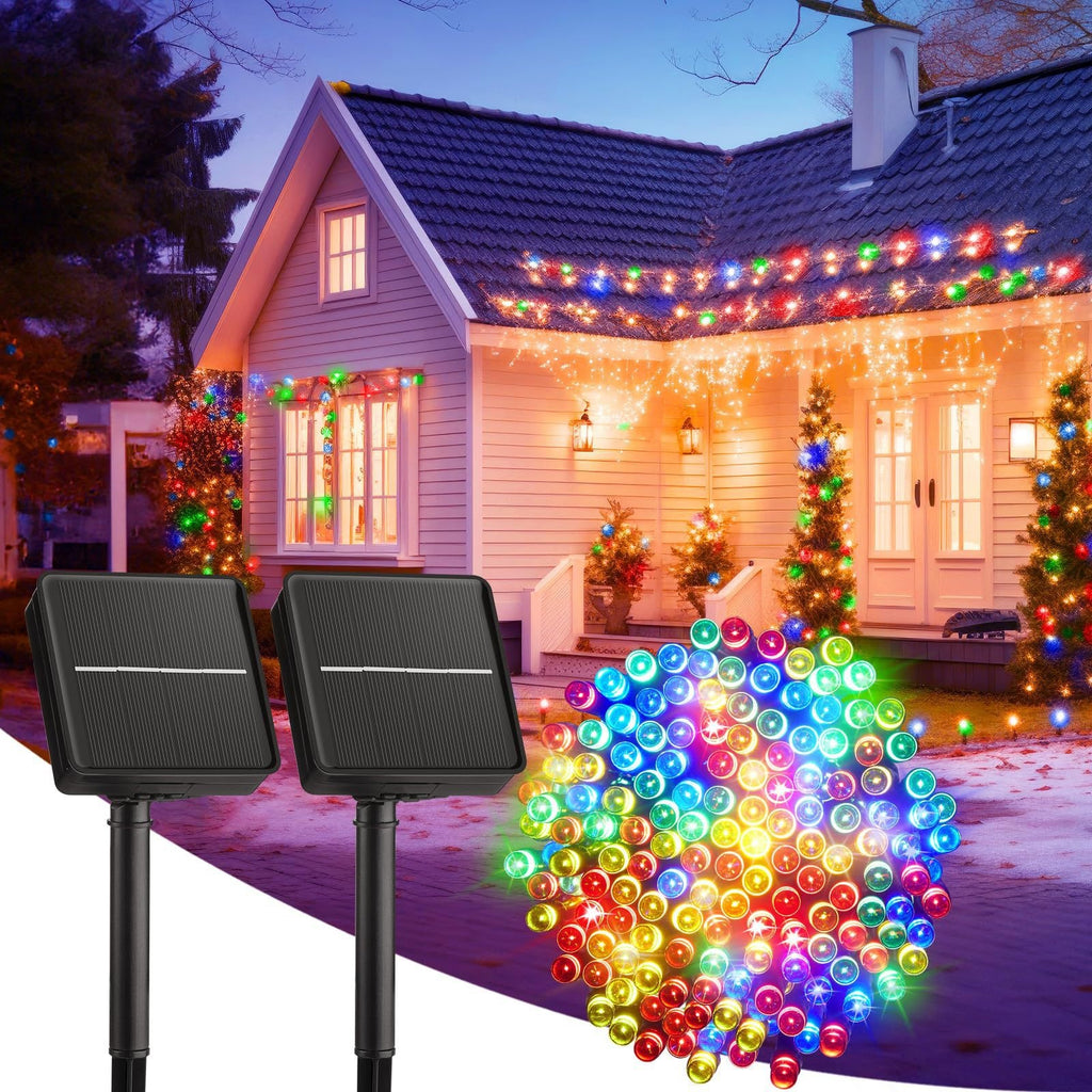 Halloween Noël et Jour de l'Indépendance Lumières à chaînes solaires