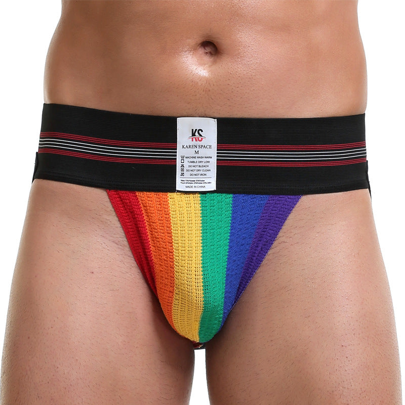 Sous-vêtements de sport pour hommes couleur arc-en-ciel