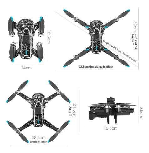 Quadcopter sans pinceau contrôlé par l'écran avec évitement d'obstacles pour la photographie aérienne