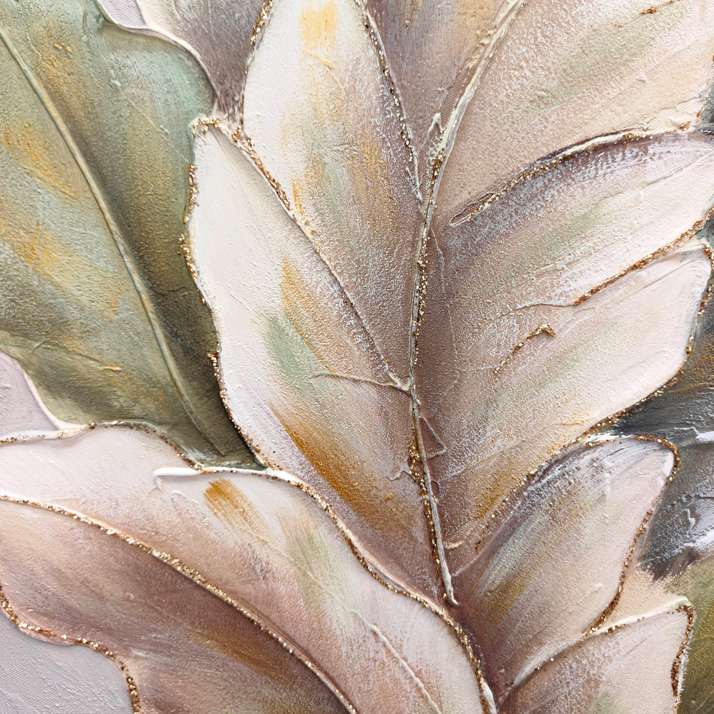 24x24 Ensemble de 2 Leaf Art Botanique
