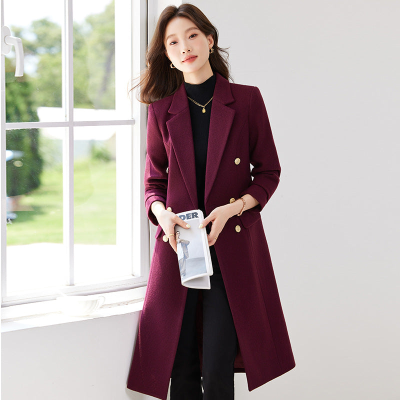 Manteau longue tranchée élégant et polyvalent pour les femmes