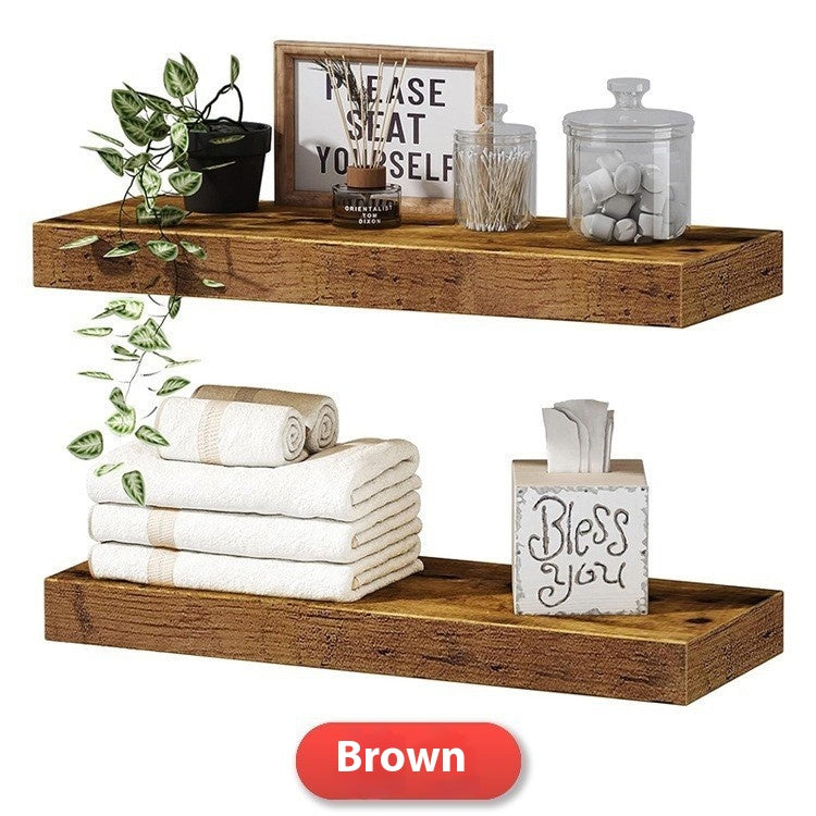 Solid Wood Wall Mounted Storage Shelf
