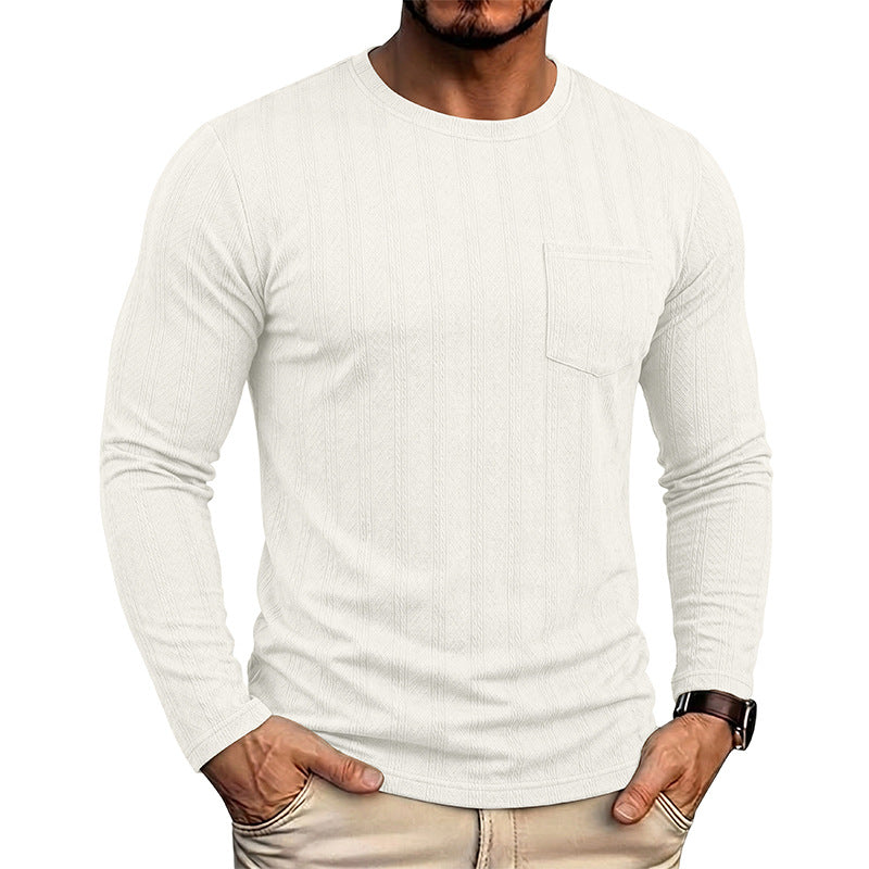 Manches longues Homme Col d'équipage Jacquard Pull à mailles