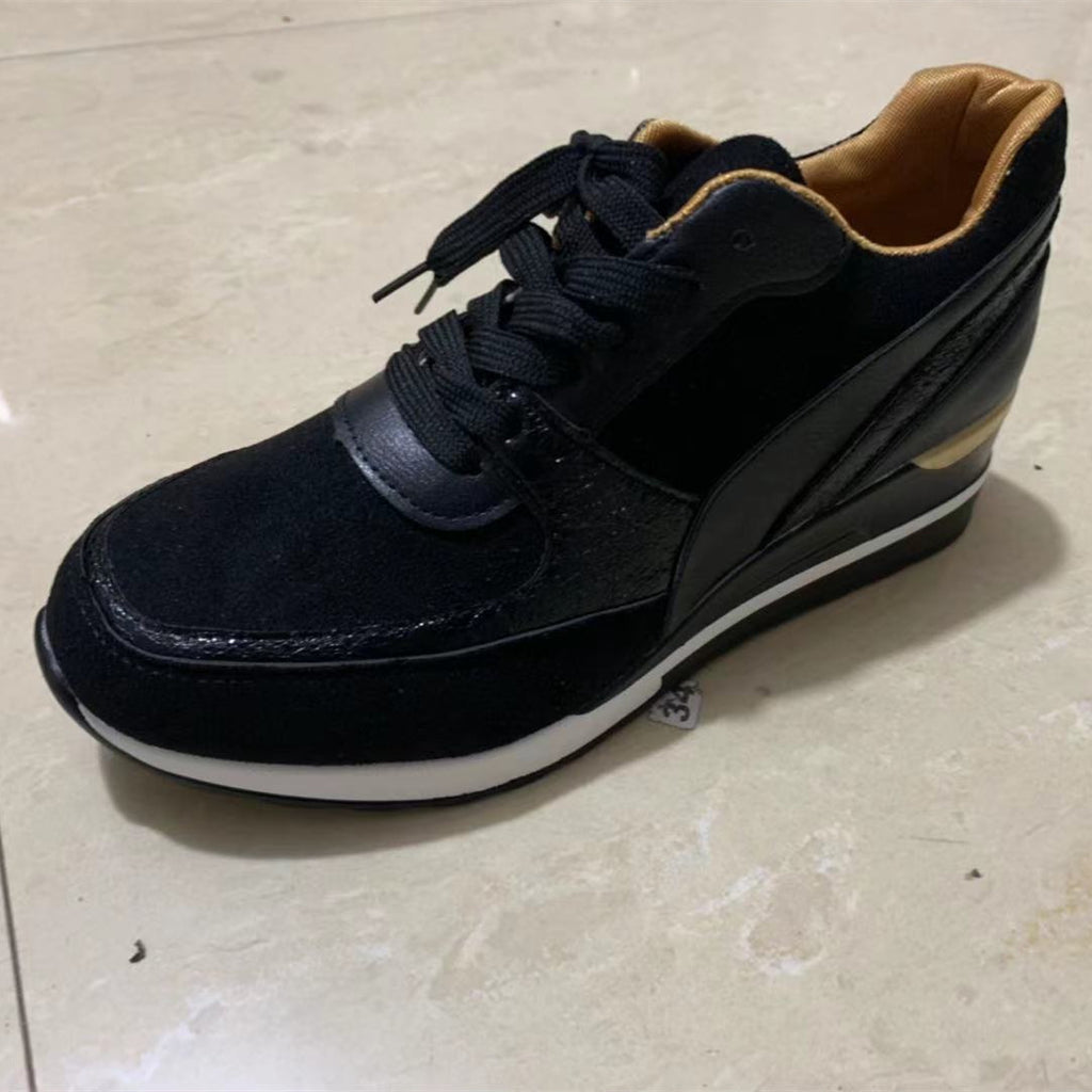 Plate-forme de femmes Colorblock Sequin Plat Casual Sneakers